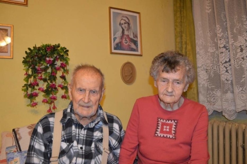 Bogumił Sojecki z żoną podczas obchodów 101 urodzin