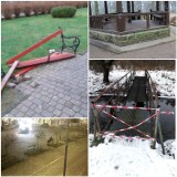 Akty wandalizmu w Lipnie. Odcięli ławkę, zniszczyli altankę i zrobili dziurę w moście [zdjęcia]