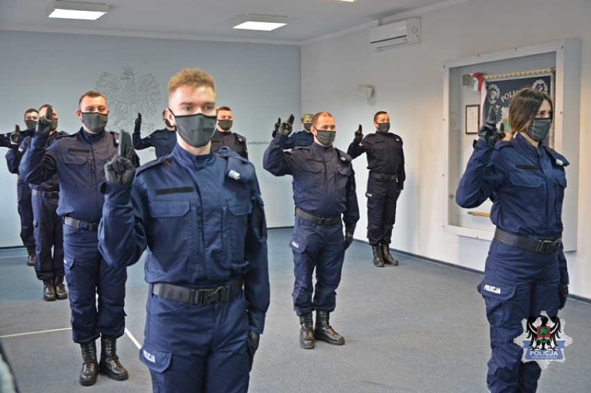 Nowi policjanci w Wałbrzychu złożyli uroczyste  ślubowanie