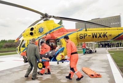 Lądowisko dla helikopterów przy wojewódzkim szpitalu Św. Barbary w Sosnowcu