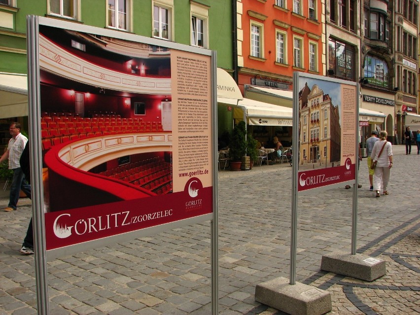 Wystawa Europa-Miasto Görlitz/Zgorzelec na wrocławskim rynku