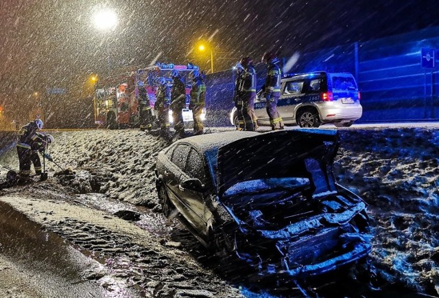 Kolizja na DK 46 w Gosławicach.