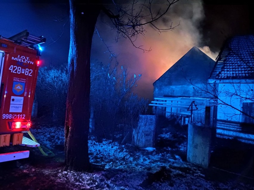 Pożar budynku gospodarczego w Mąkownicy pod Witkowem