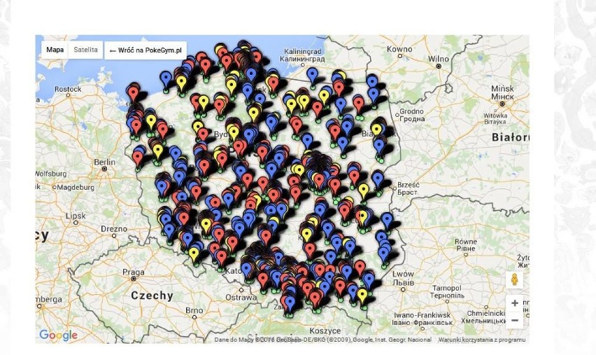 Pokémon - GO!, Warszawa. Jest kompletna mapa Gymów i Pokestopów! [LISTA MIEJSC]