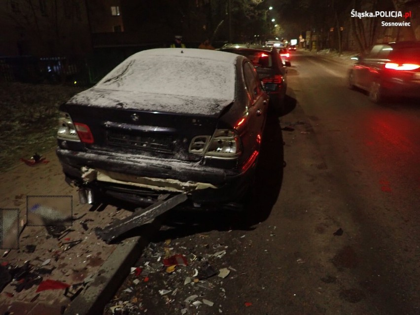 Urządził sobie rajd ulicami centrum Sosnowca. Uszkodził samochody... miał ponad 2 promile!