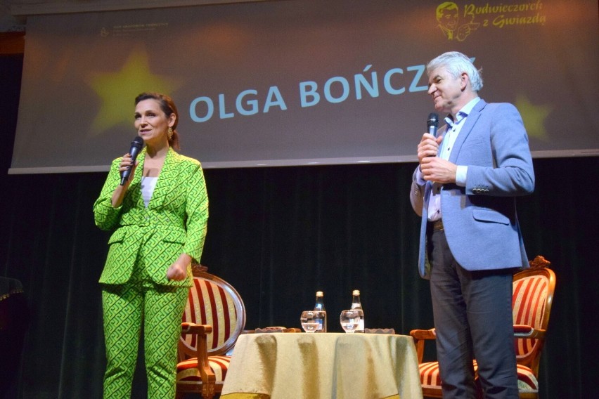 Olga Bończyk na "Podwieczorku z gwiazdą" w Pałacyku...