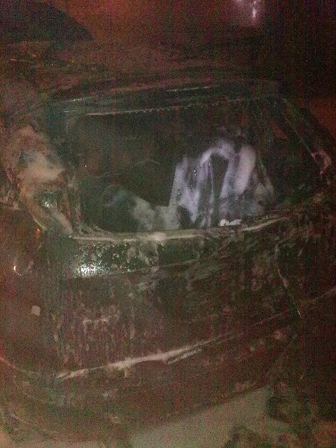 Pożar w Krotoszynie - samochód na ul. Kobylińskiej