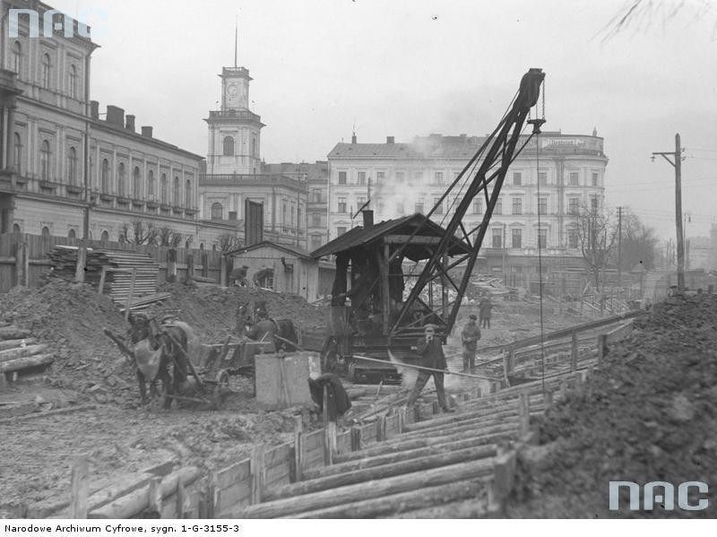 Budowa linii średnicowej w Warszawie na archiwalnych zdjęciach