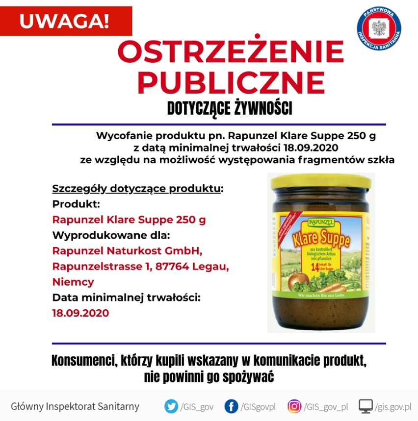 Te produkty zostały wycofane przez GIS. Są tam rzeczy z Biedronki, Lidla... Zobaczcie, czy nie macie ich w domu!