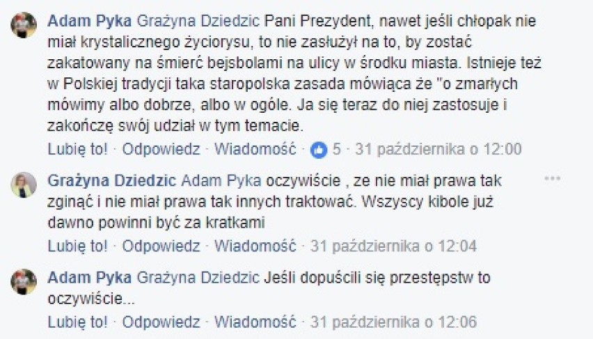 Prezydent Rudy Śląskiej komentuje śmierć kibica Górnika Zabrze. "Był bardzo agresywnym..."