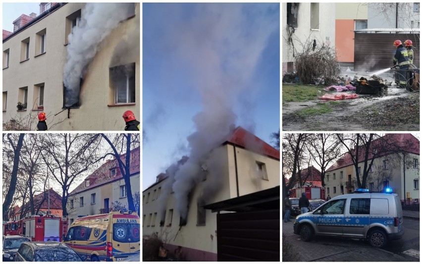 Pożar mieszkania w centrum Włocławka. 13 osób ewakuowanych [zdjęcia, wideo]