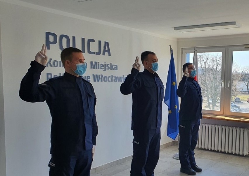 Ślubowanie nowych policjantów we Włocławku