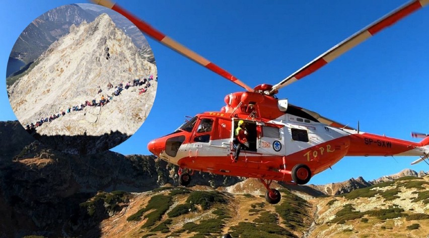 Tatry. Ratownicy TOPR przez całą noc sprowadzali turystów z Rysów. Szczyt był w weekend oblężony