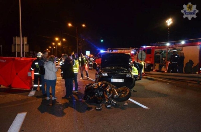Śmiertelny wypadek motocyklisty w Wejherowie 14.10.2018