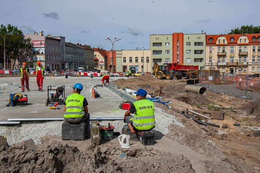 Widok na plac budowy - 22 lipca 2019 roku