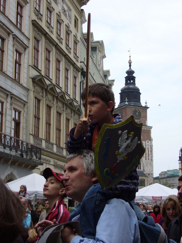 Na paradzie pojawili się rycerze...Fot.K.Jędras