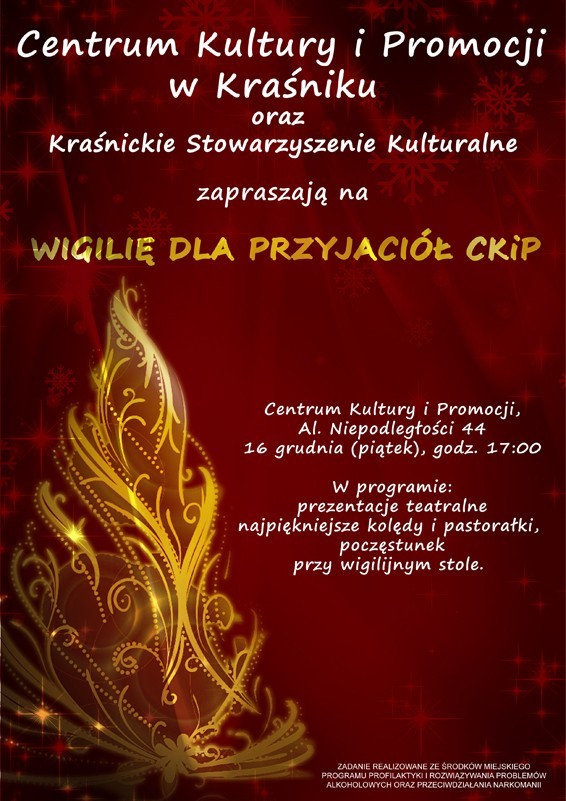Wigilia dla przyjaciół CKiP  w Kraśniku