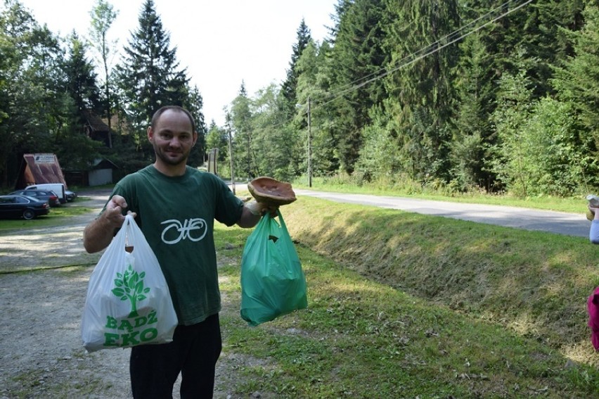 Zbierali grzyby i podziwiali widoki na szlaku na Halę Łabowską