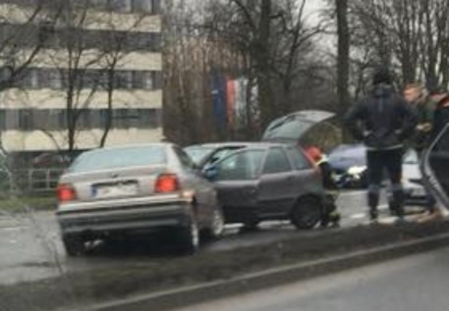 Katowice Wypadek na ul. Kościuszki przy OBI [ZDJĘCIA