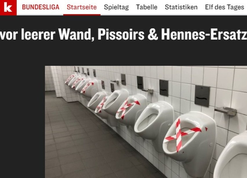 Dziennik "Kicker" zajrzał do toalety na stadionie RB Lipsk....