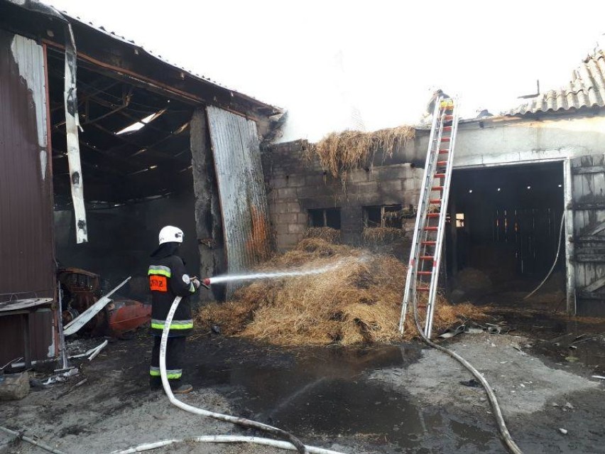 Pożar w powiecie radziejowskim. 9 zastępów straży pożarnej w akcji