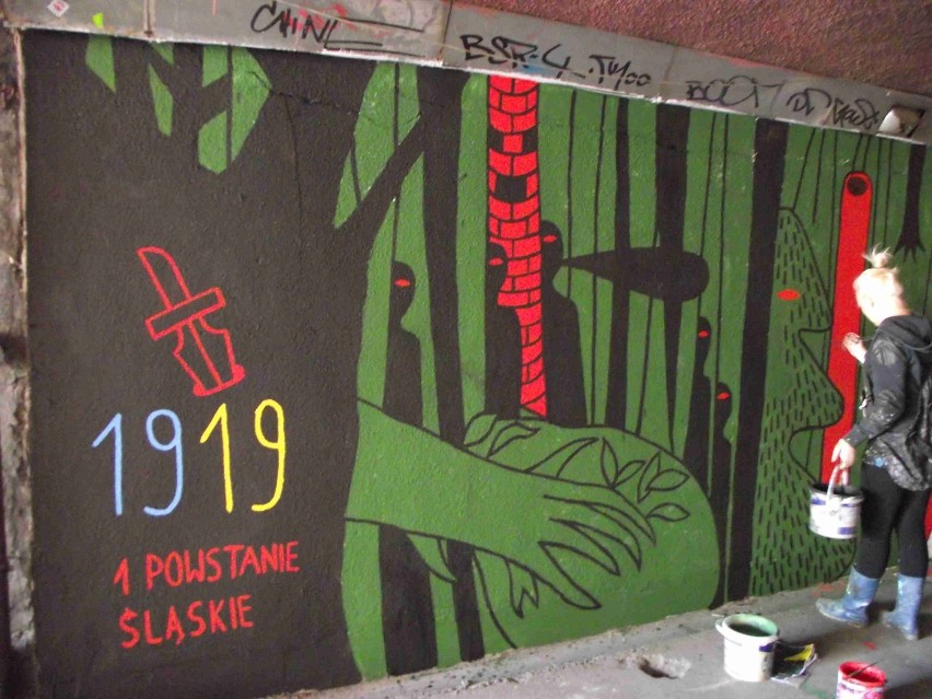 Migalski i Projekt Śląsk promują Powstanią Śląskie. Powstaje nowy mural