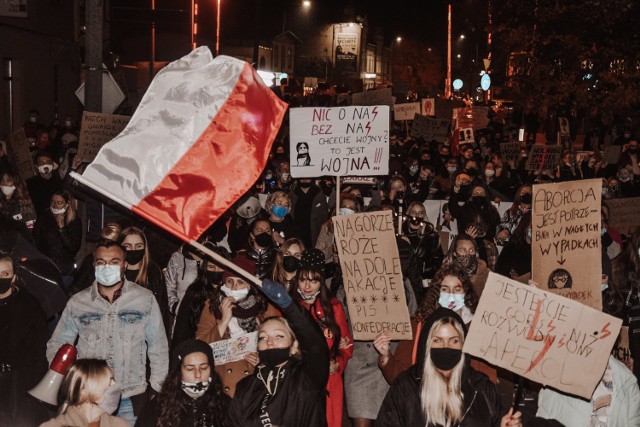 W 2020 roku protesty kobiet odbyły się także w Wągrowcu