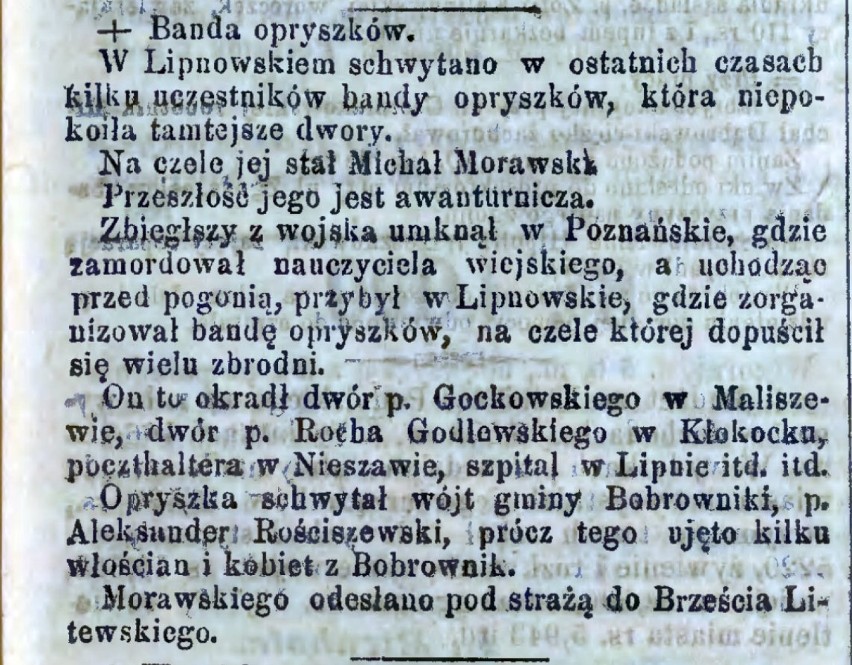 Rok 1891, dzielny wójt gminy Bobrowniki własnoręcznie...