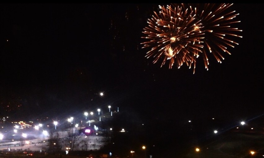 Pokaz fajerwerków w Sosnowcu na Nowy Rok