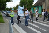 Mieszkańcy Szadku protestowali przeciw Kolei Dużych Prędkości w ich gminie ZDJĘCIA 