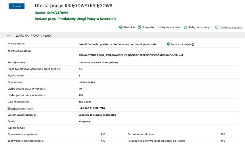 Najnowsze oferty pracy w Szczecinie