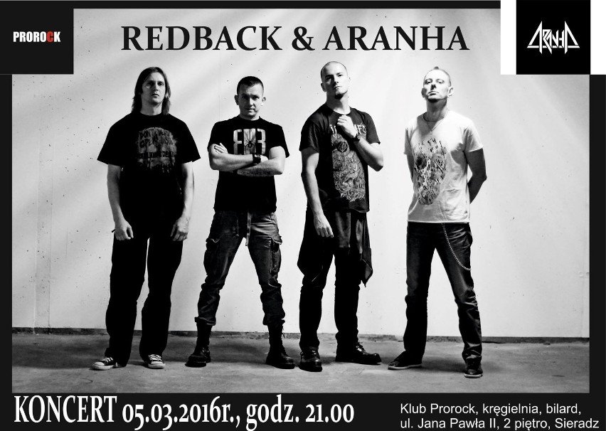 Metalowo w sieradzkim Prorocku. W sobotę 5 marca w klubie zagrają zespoły Aranha i Redback
