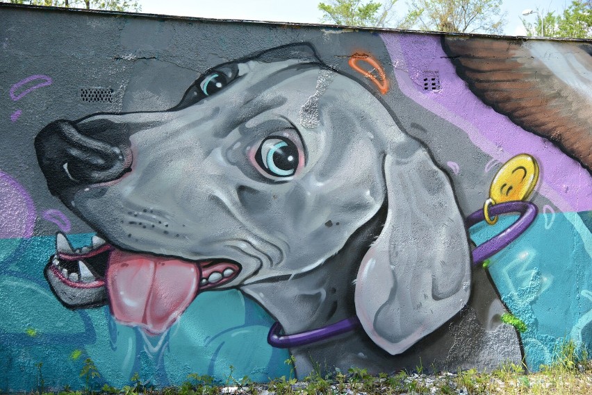 Kolejny mural w Pile. Bohaterem pies i kaczki [Zdjęcia]