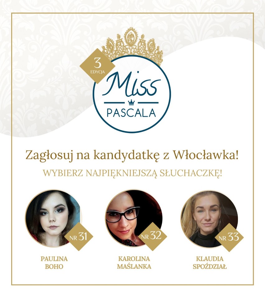 Miss Pascala 2019 - trzy włocławianki walczą o tytuł. Głosować może każdy [zdjęcia]