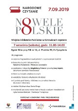  Narodowe Czytanie 2019 w Ogrodzie Słów na Tysiącleciu PROGRAM