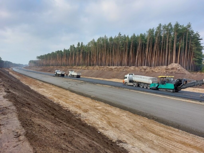 Postęp prac przy obwodnicy Olesna.