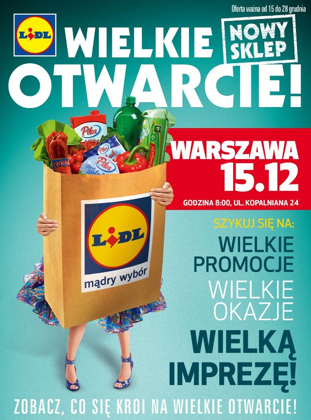 Nowy Lidl przy ul. Kopalnianej od 15 grudnia. My mamy dla was kosze z  produktami | Warszawa Nasze Miasto