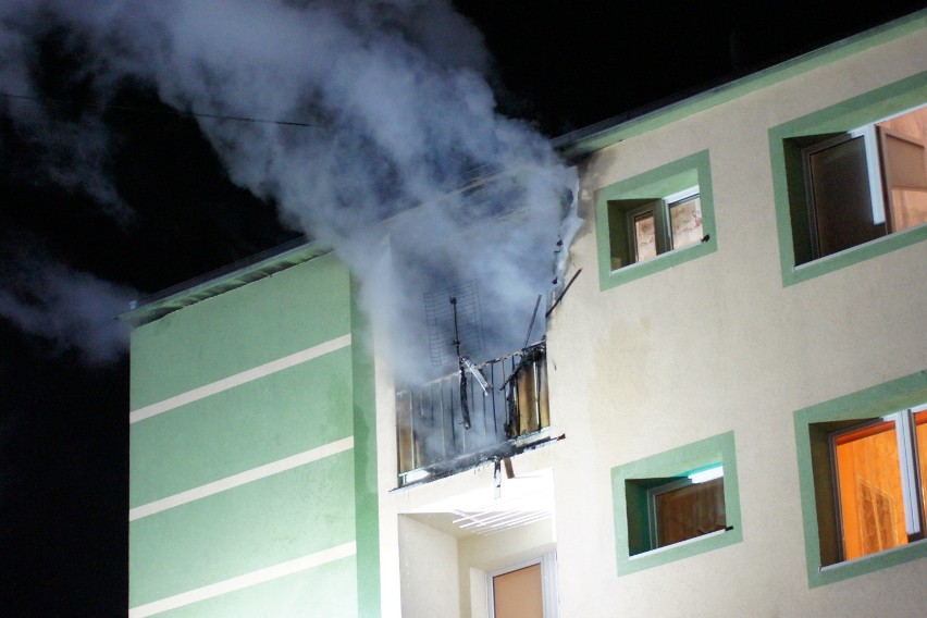 Pożar mieszkania przy ulicy Serbinowskiej w Kaliszu