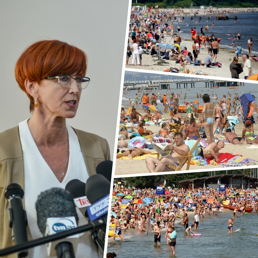 Minister Rafalska w Gdańsku: Plaże były oblegane jak nigdy dotąd. Przez 500 plus?