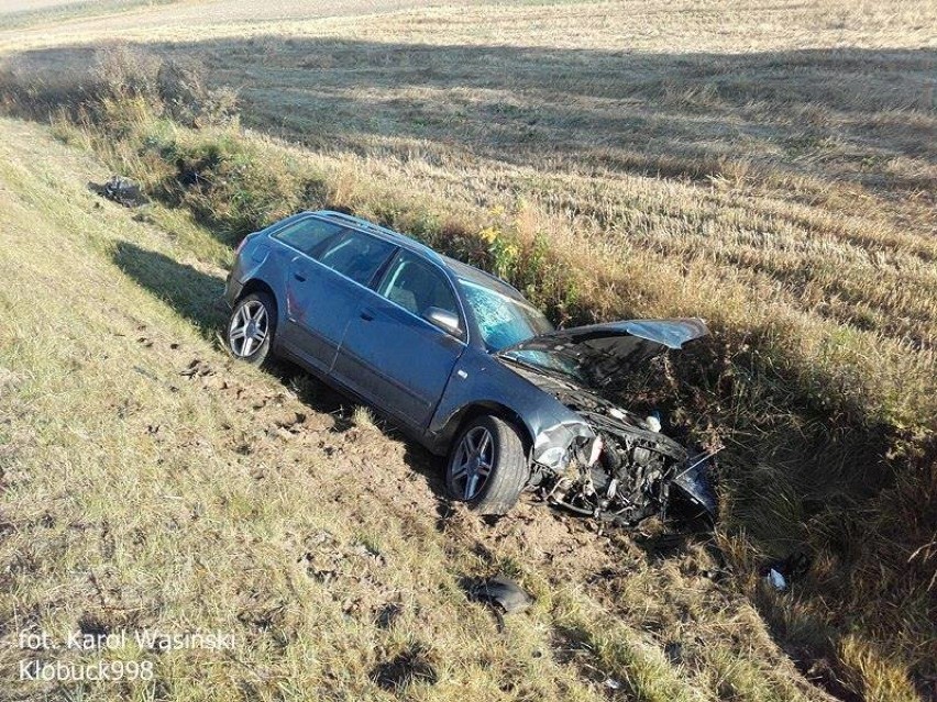 Kolizja na obwodnicy Krzepic. Dwie osoby w szpitalu 