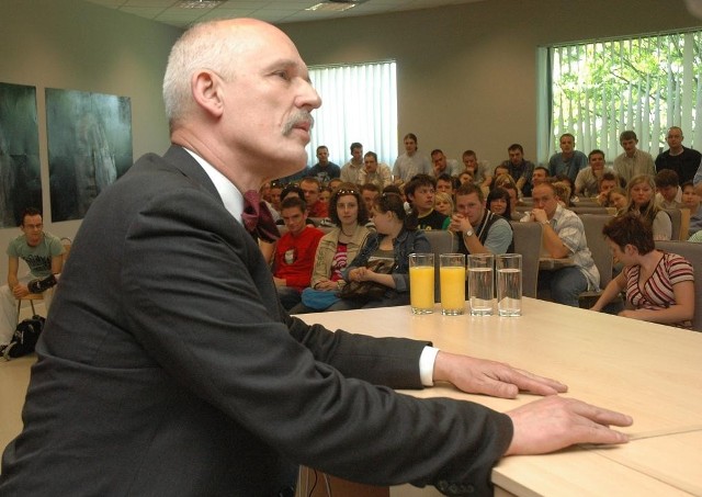Janusz Korwin-Mikke był gościem Wydziału Nauk Politycznych i Dziennikarstwa UAM