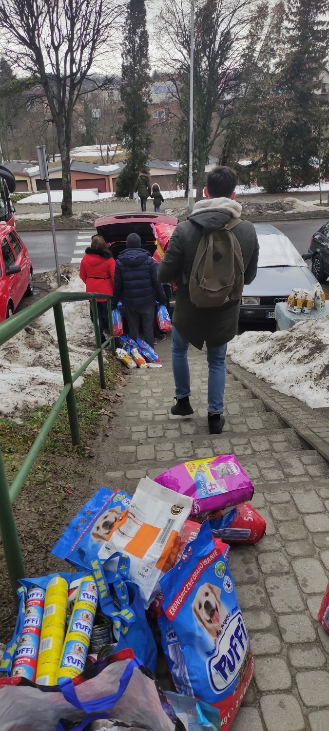 Ponad pół tony karmy udało się zebrać  członkom...