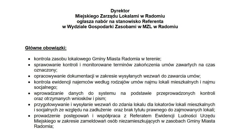 Dokumenty należy składać lub przesłać pocztą do 6 lutego na...