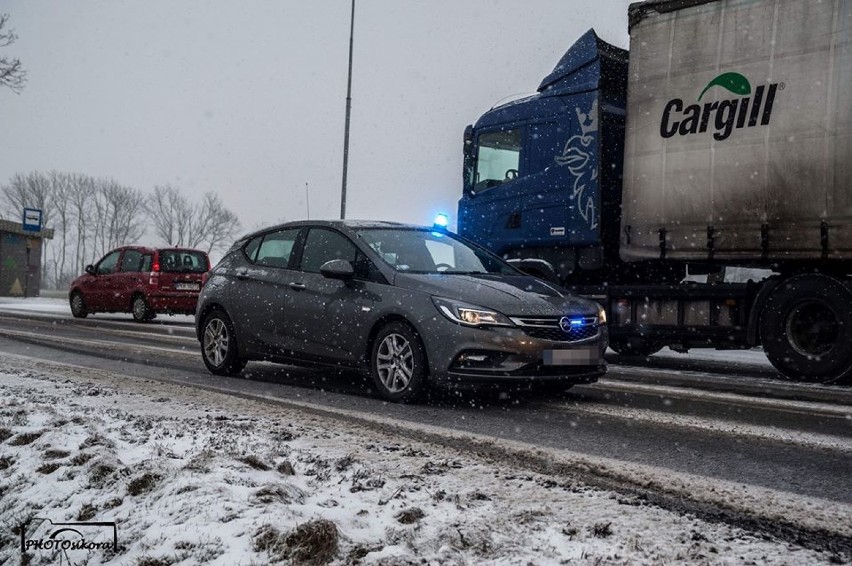 Strażacy w akcji na trasie Krotoszyn - Koźmin Wlkp.