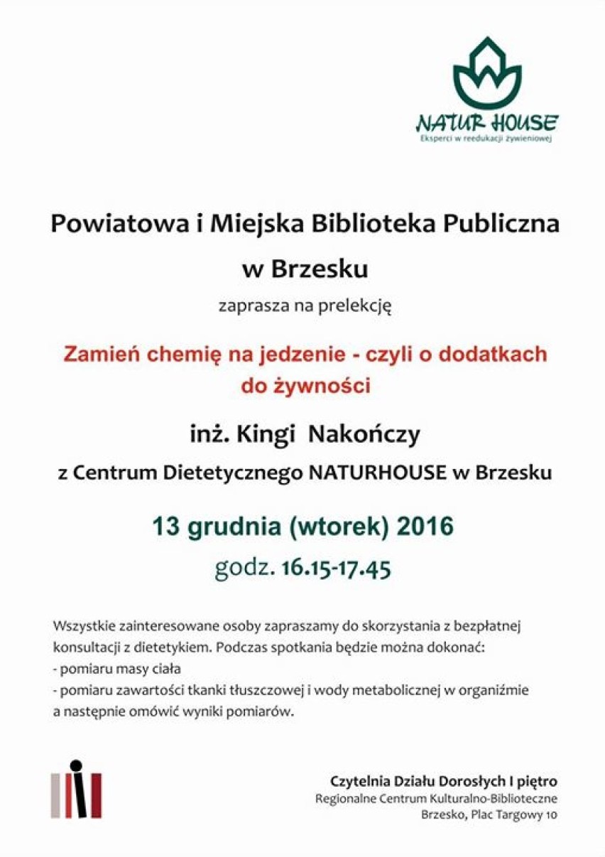 13.12.2016 (wtorek) godz. 16:15
Powiatowa i Miejska...