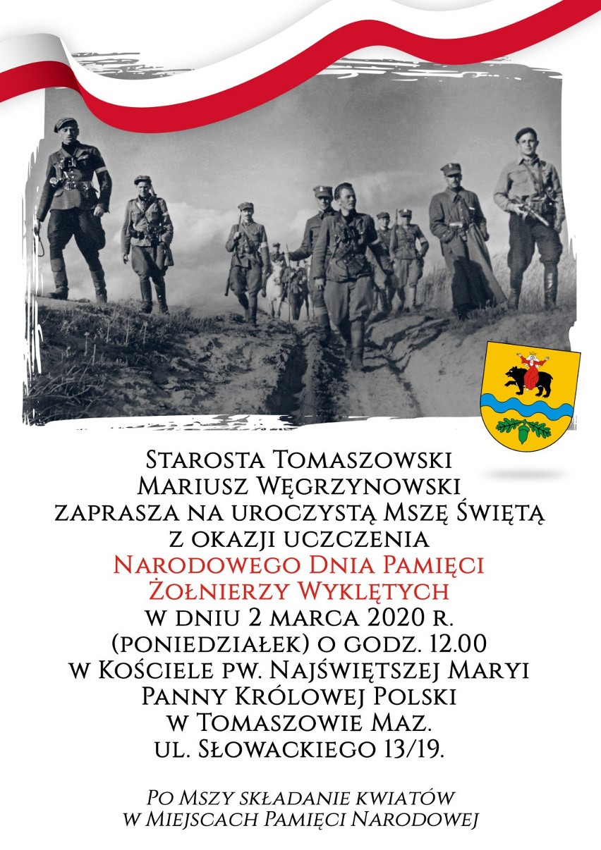 Bieg Pamięci Żołnierzy Wyklętych „Tropem Wilczym" i obchody Dnia Pamięci Żołnierzy Wyklętych [program, plakaty]