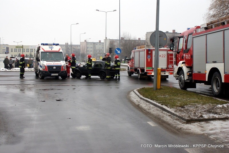 Wypadek na skrzyżowaniu w Chojnicach