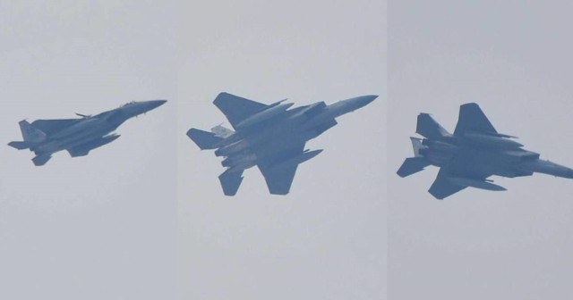 Samoloty F-16 i F-15 w drodze do baz w Krzesinach i Łasku przeleciały m.in. nad Świebodzinem i Zbąszynkiem