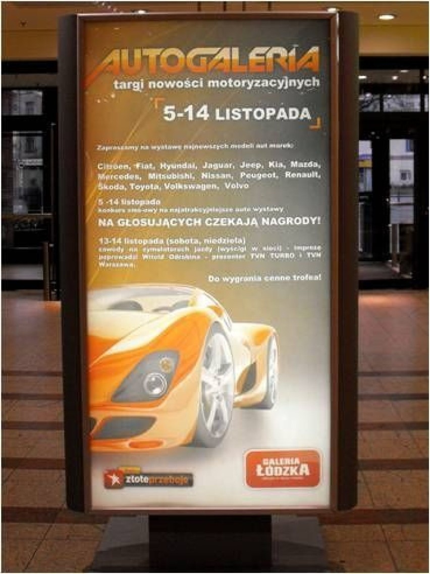 Plakat Auto Galerii. Fot. Mariusz Reczulski