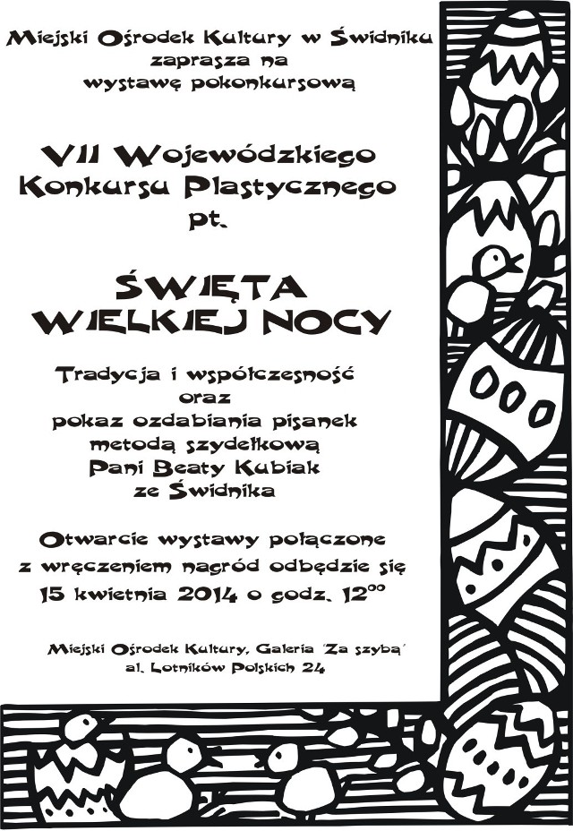 MOK w Świdniku rozstrzygnął konkurs „Święta Wielkiej Nocy”.